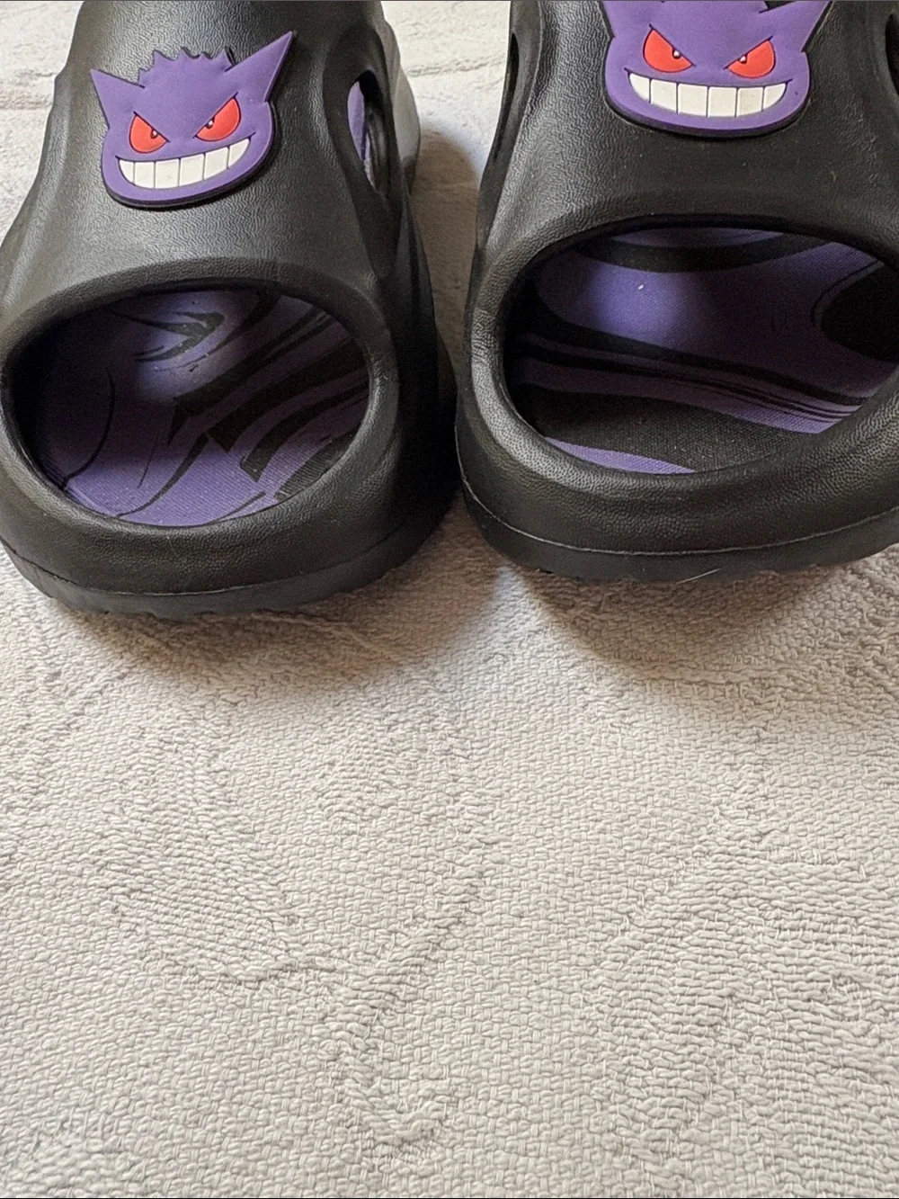 Pokemon Black and Purple Gengar Slide Sandals